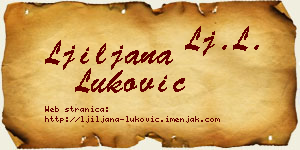 Ljiljana Luković vizit kartica